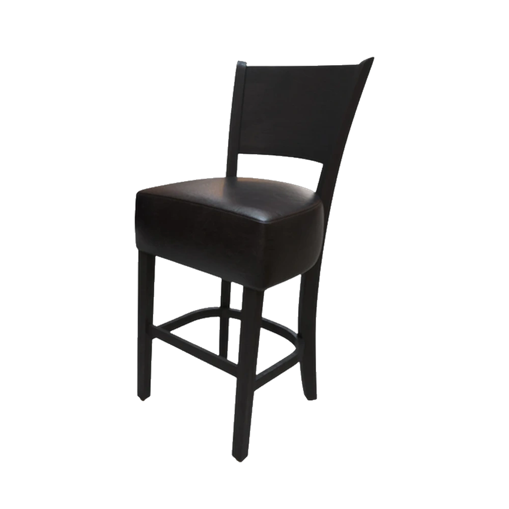 Banco de Bar Modelo A22 (Madera y Vinil Vanguardia)