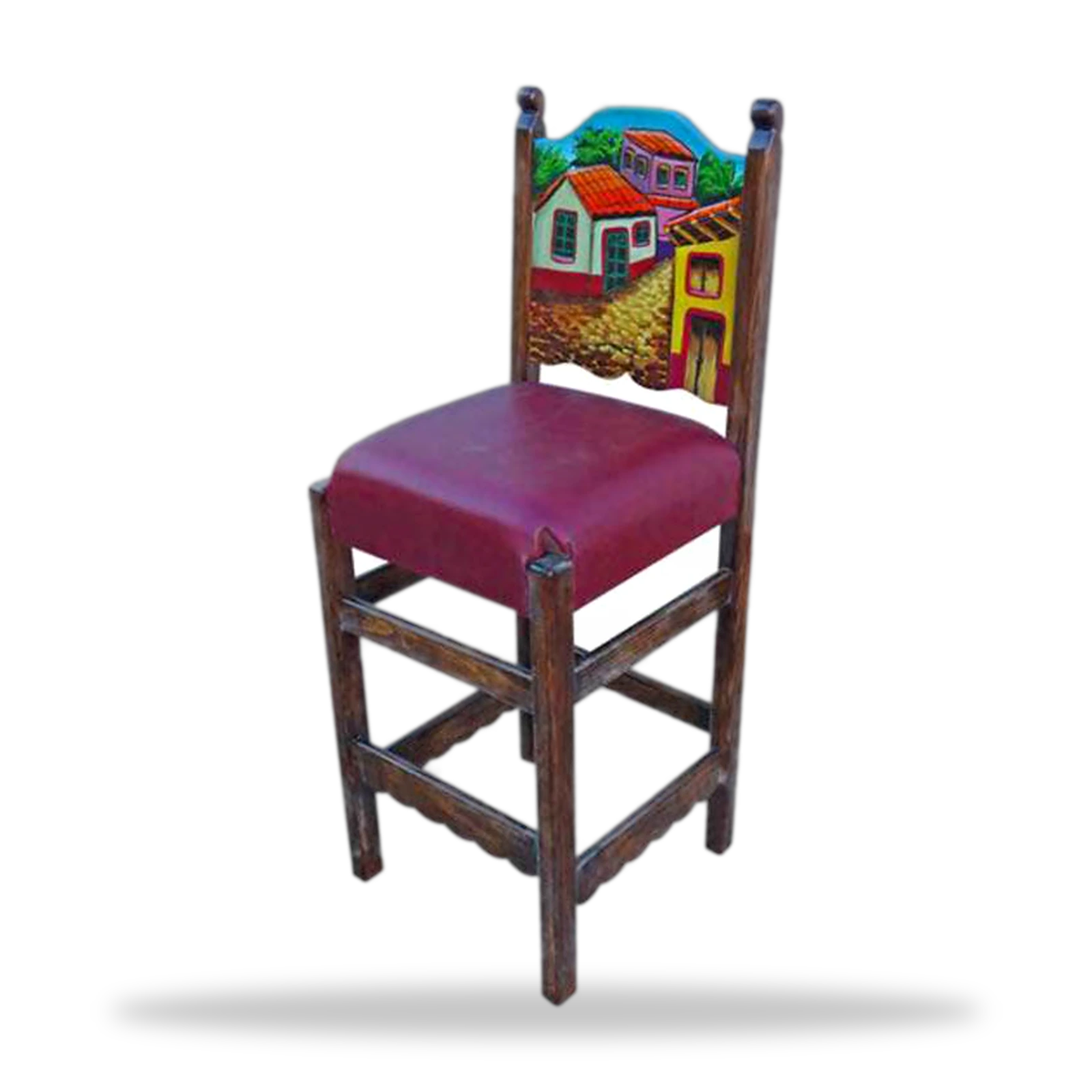 Silla bar Pueblito — muebles mexicanos artesanales para restaurante USA