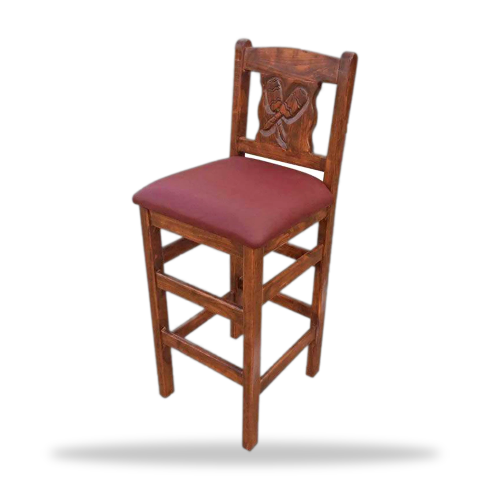 Silla tallada maracas — silla para restaurante mexicano USA