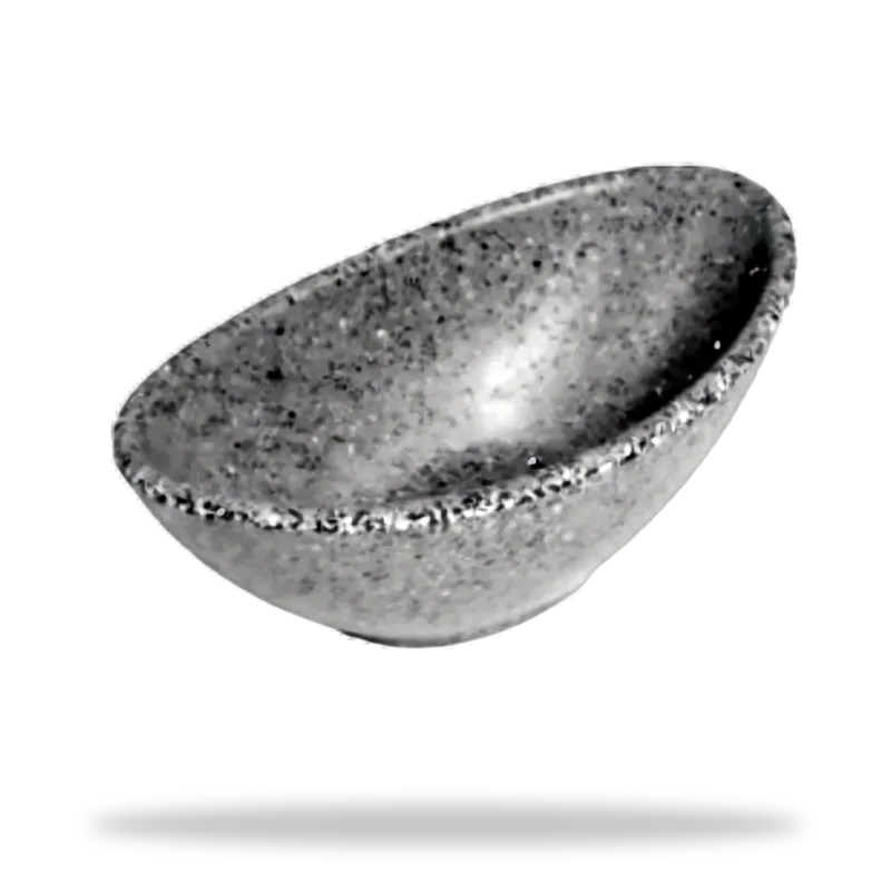 Salsero ovalado 4IN Melamina gris linea premium